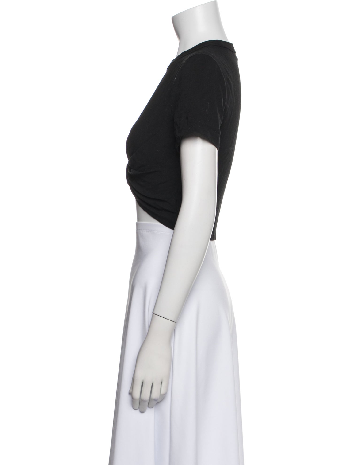 Alexanderwang.T Crew Neck Short Sleeve Crop Top