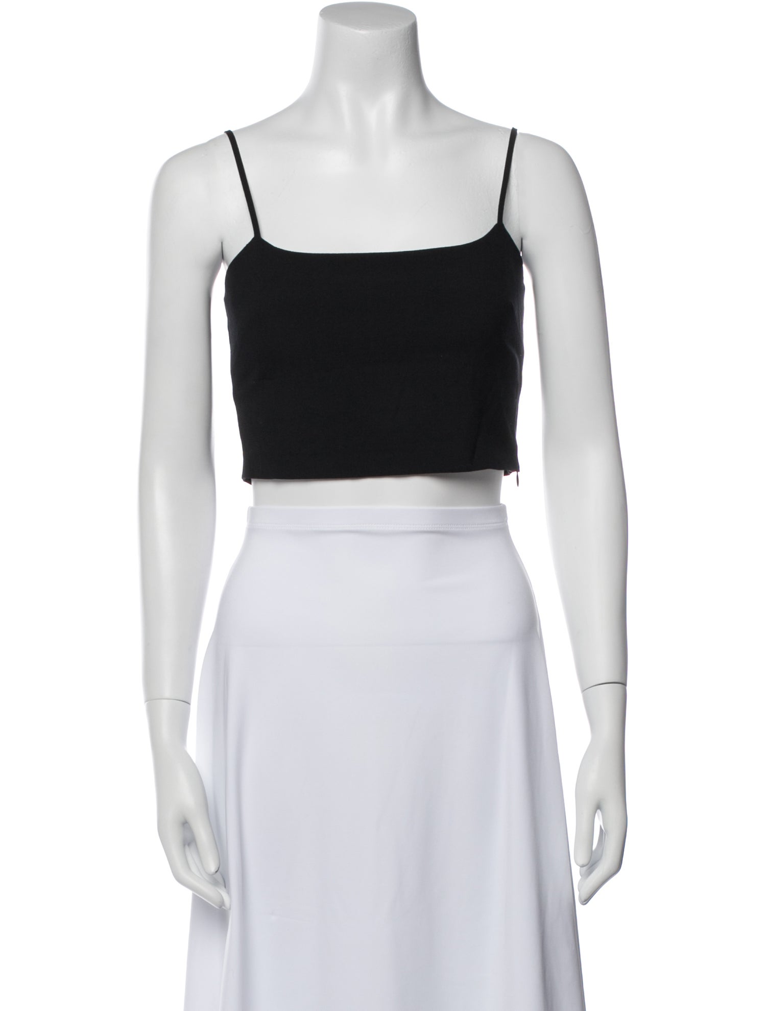 Alexanderwang.T Square Neckline Sleeveless Crop Top