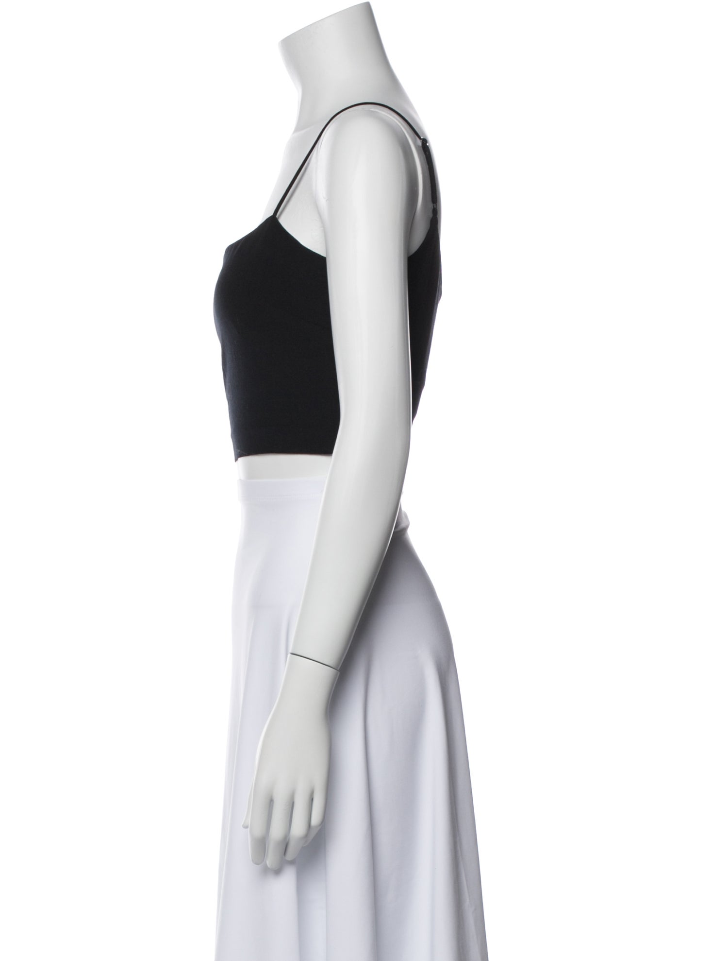 Alexanderwang.T Square Neckline Sleeveless Crop Top