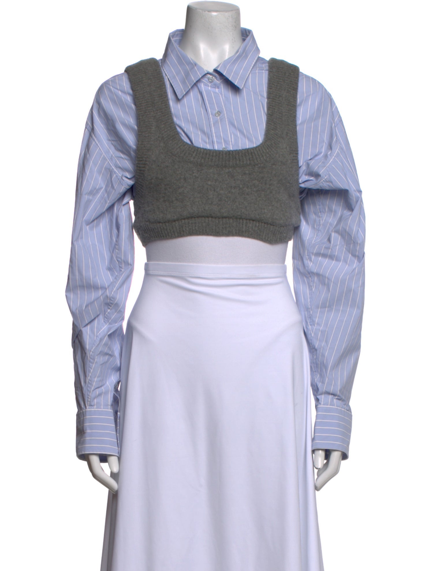 Alexanderwang.T Wool Mock Neck Crop Top