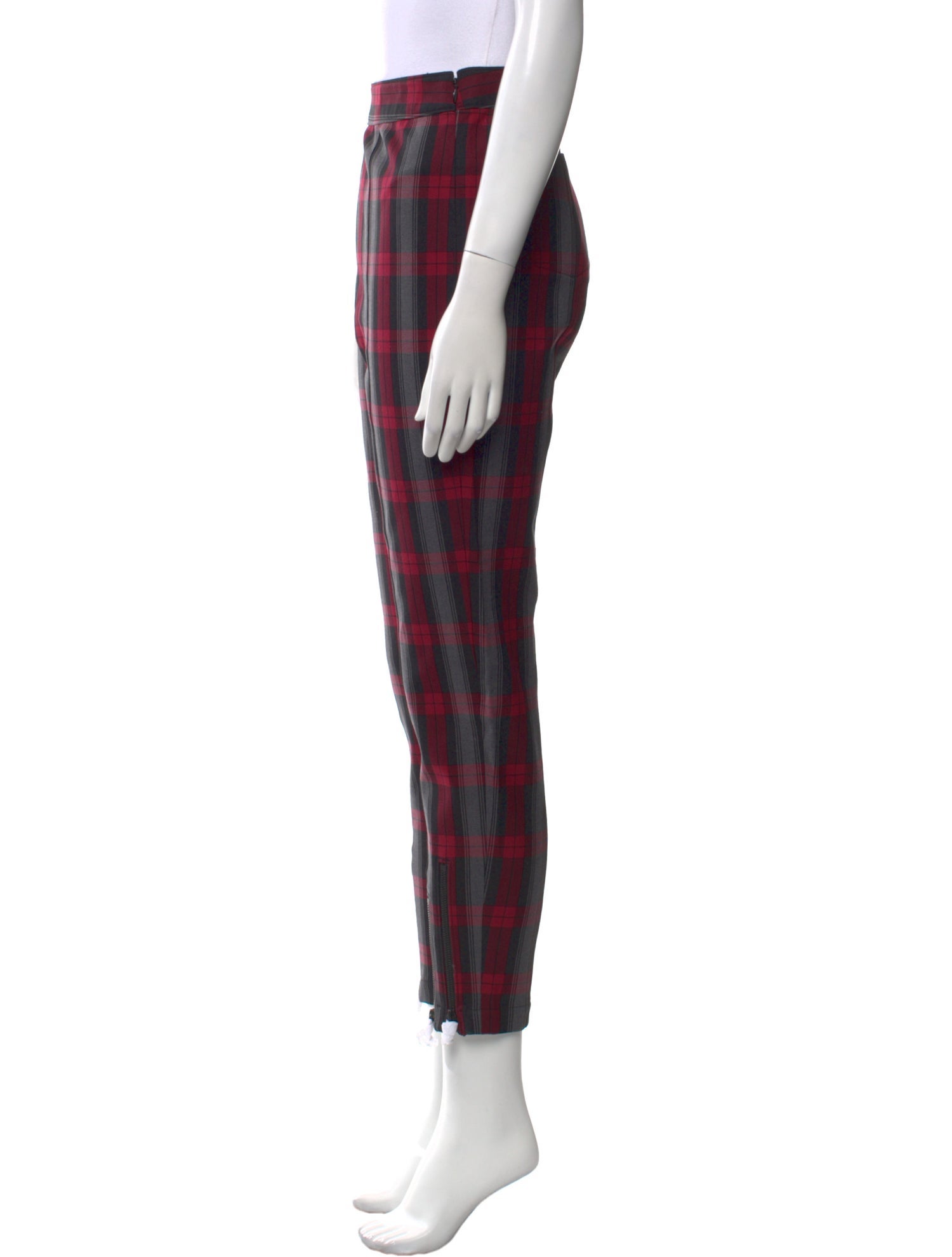 Alexanderwang.T Plaid Print Skinny Leg Pants