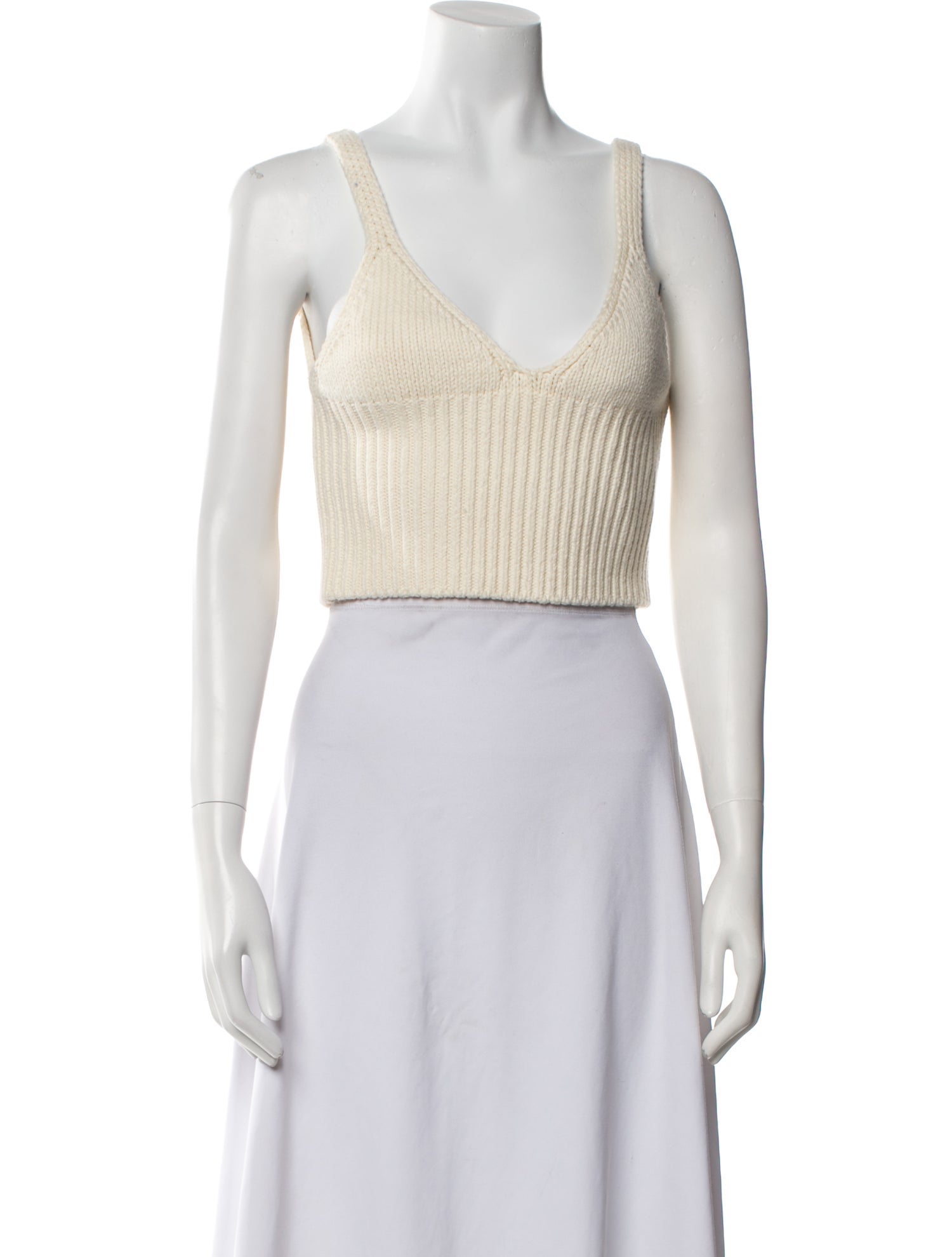 Alexanderwang.T V-Neck Sleeveless Crop Top
