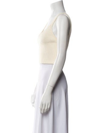 Alexanderwang.T V-Neck Sleeveless Crop Top