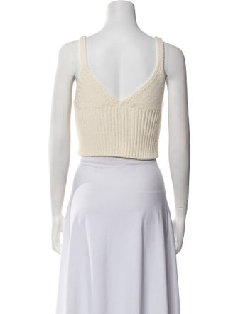 Alexanderwang.T V-Neck Sleeveless Crop Top