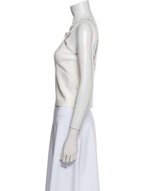Alexanderwang.T Square Neckline Sleeveless Crop Top