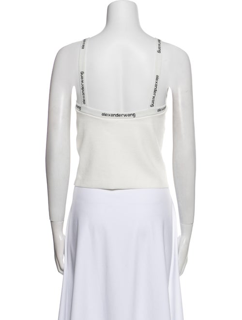 Alexanderwang.T Square Neckline Sleeveless Crop Top