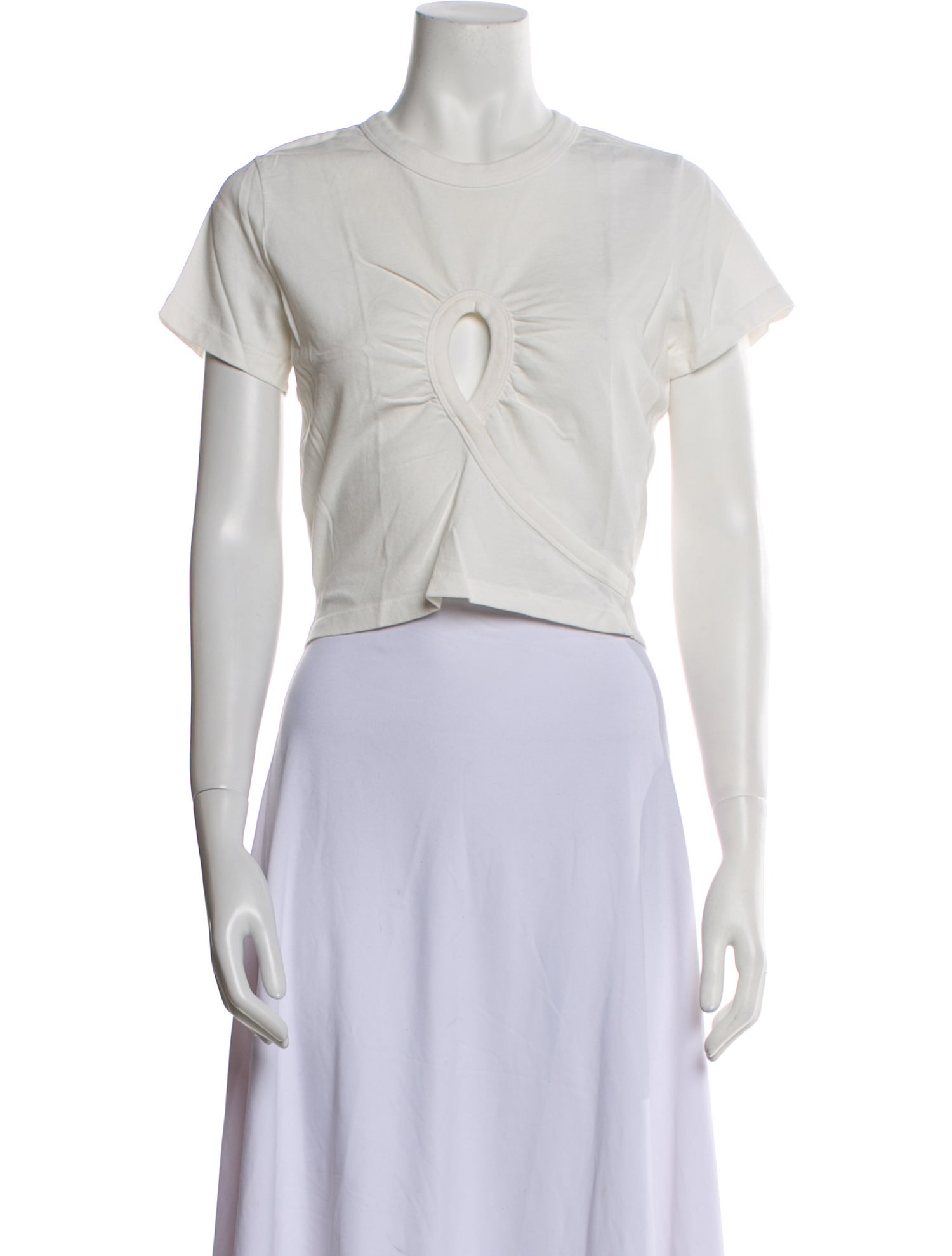 Alexanderwang.T Crew Neck Short Sleeve Crop Top