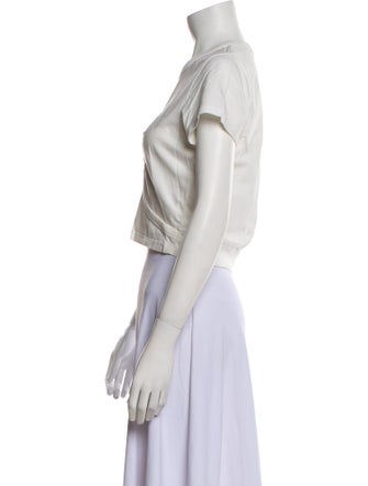 Alexanderwang.T Crew Neck Short Sleeve Crop Top