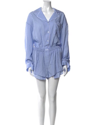 Alexanderwang.T Striped V-Neck Romper