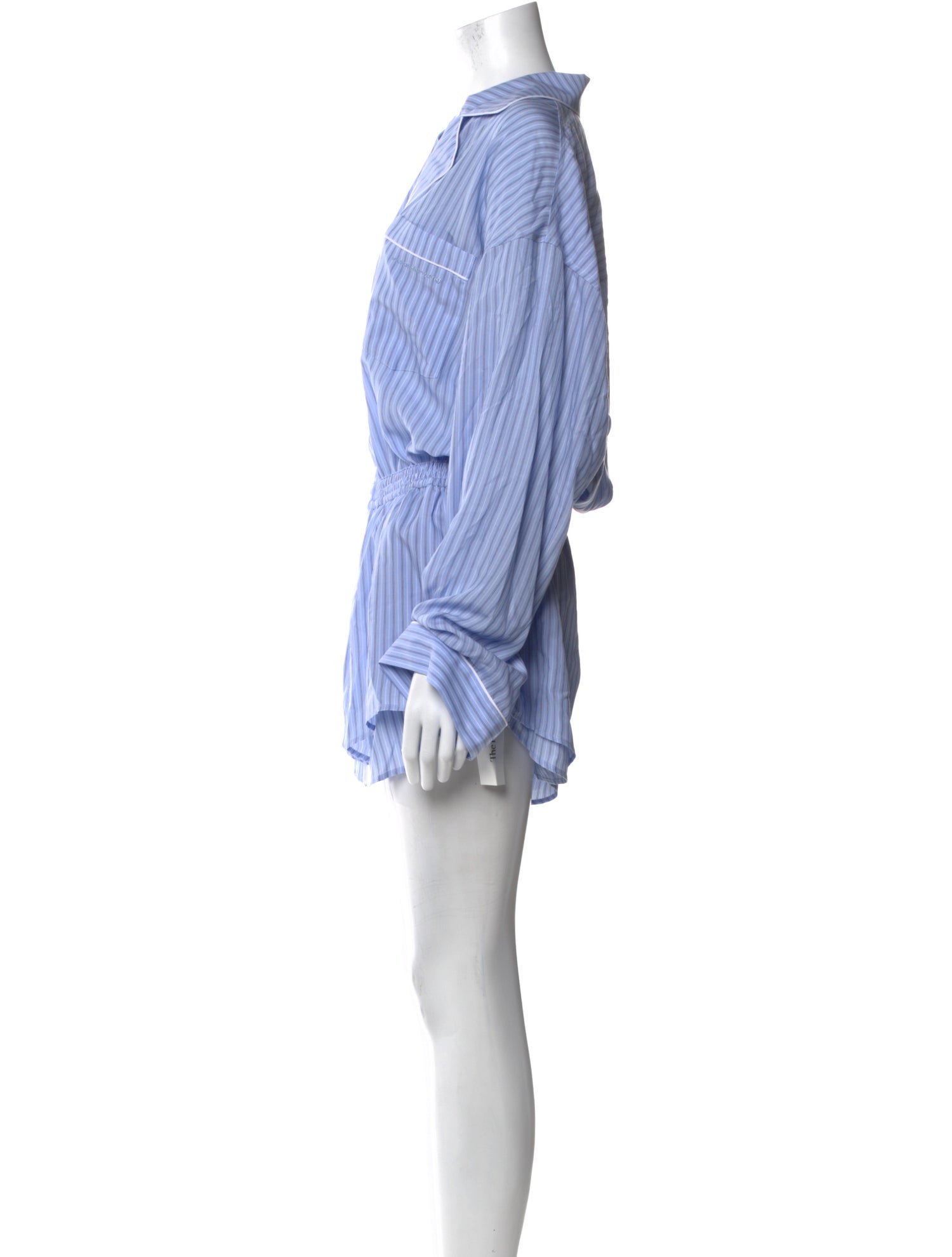 Alexanderwang.T Striped V-Neck Romper