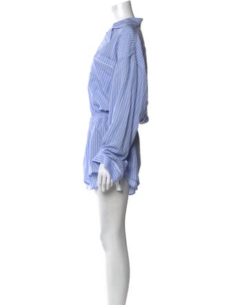 Alexanderwang.T Striped V-Neck Romper