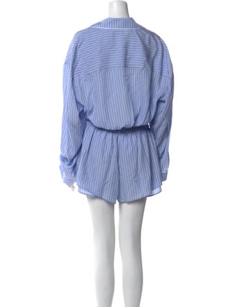 Alexanderwang.T Striped V-Neck Romper