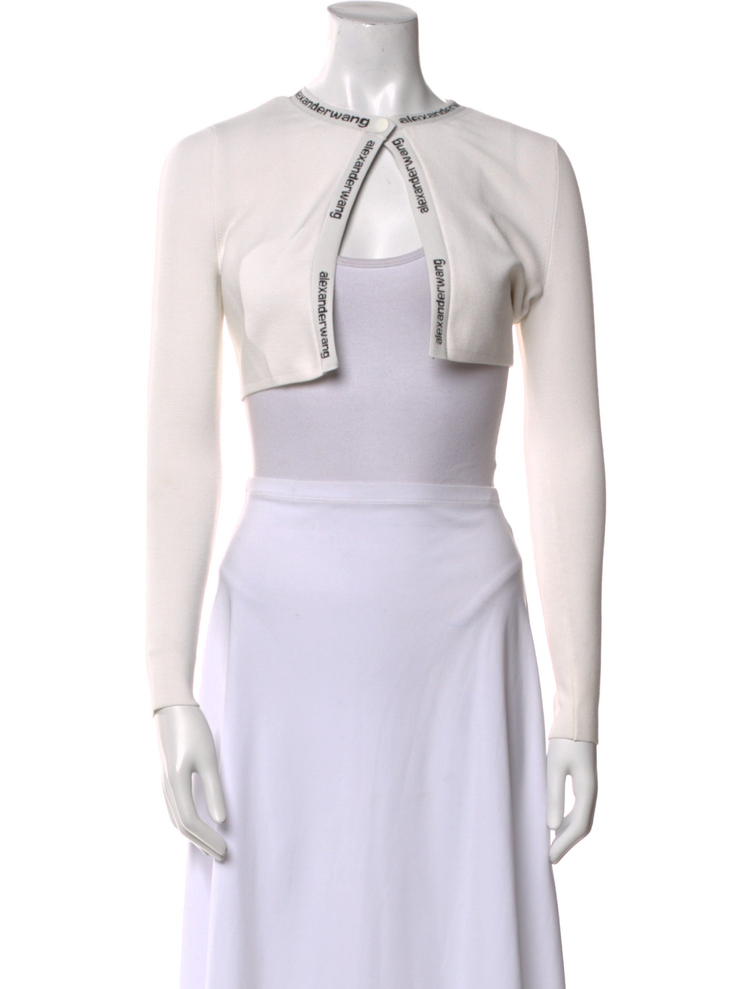 Alexanderwang.T Crew Neck Sleeveless Crop Top