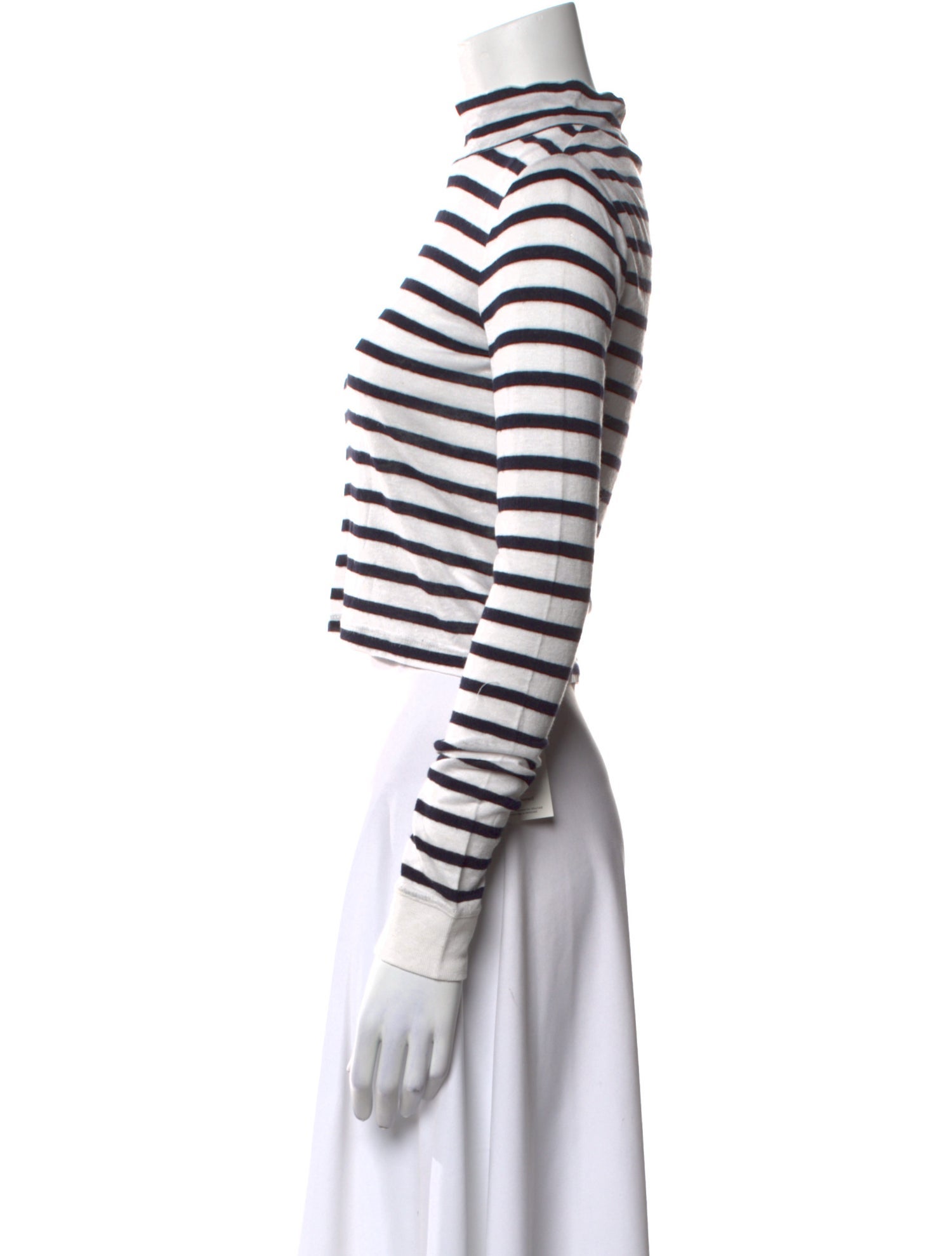 Alexanderwang.T Striped Turtleneck Crop Top