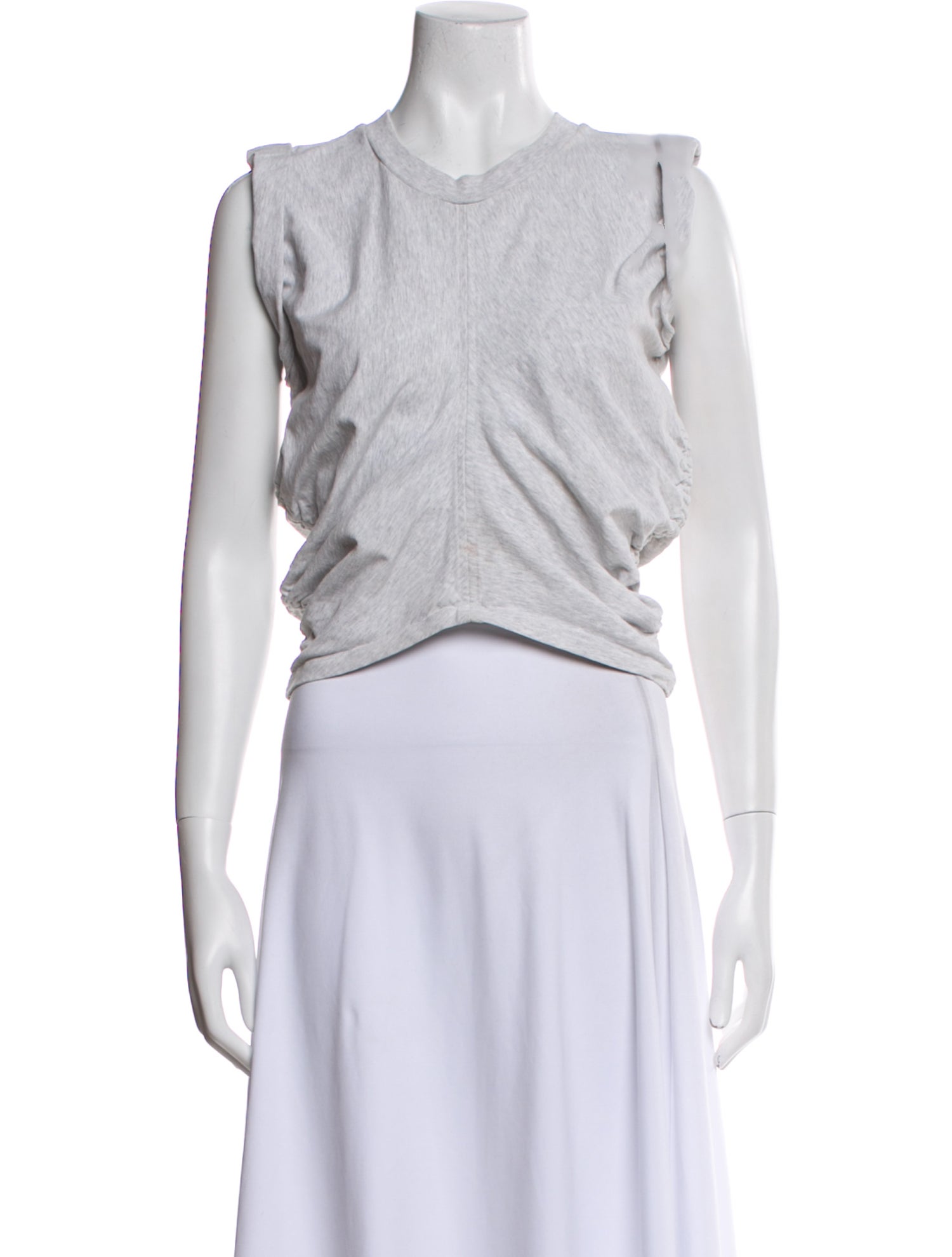 Alexanderwang.T Crew Neck Sleeveless Crop Top