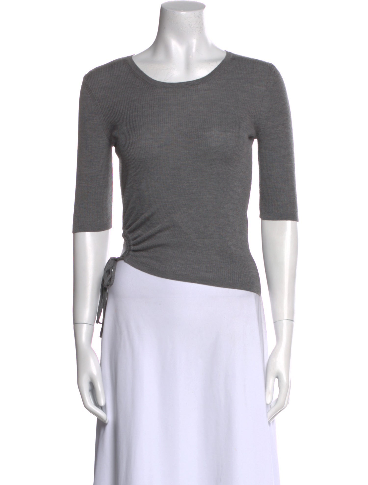 Alexanderwang.T Merino Wool Scoop Neck Crop Top