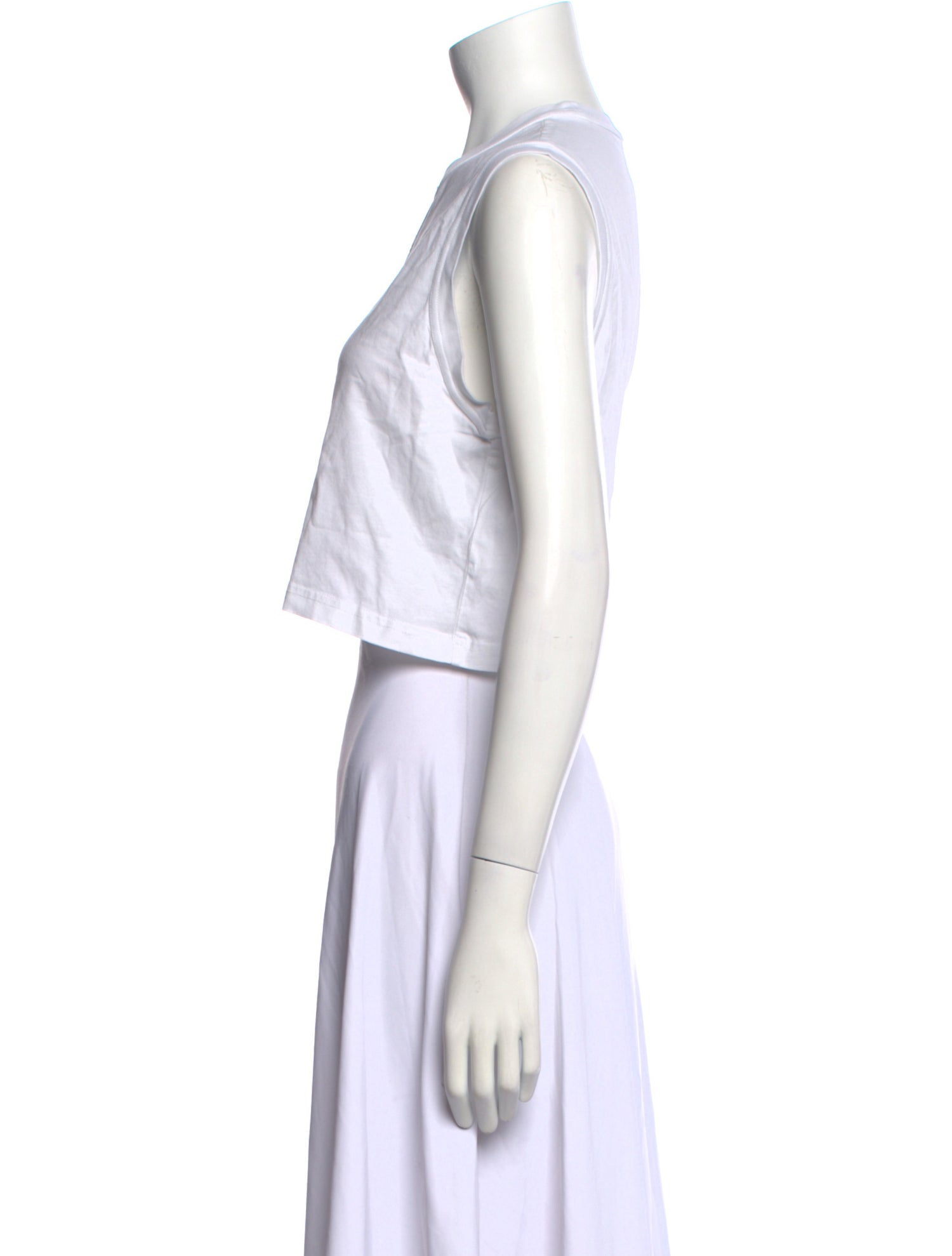 Alexanderwang.T Crew Neck Sleeveless Crop Top