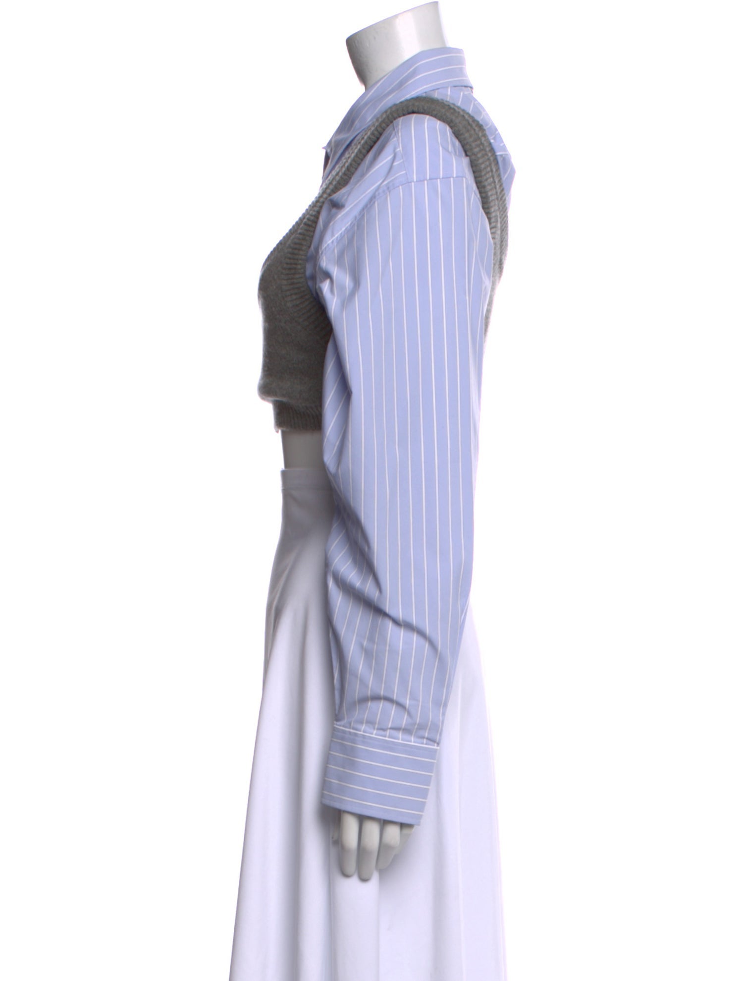 Alexanderwang.T Wool Long Sleeve Crop Top