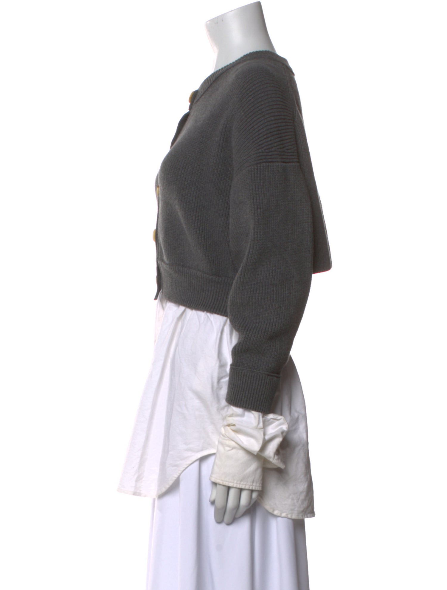 Alexanderwang.T Mock Neck Long Sleeve Button-Up Top