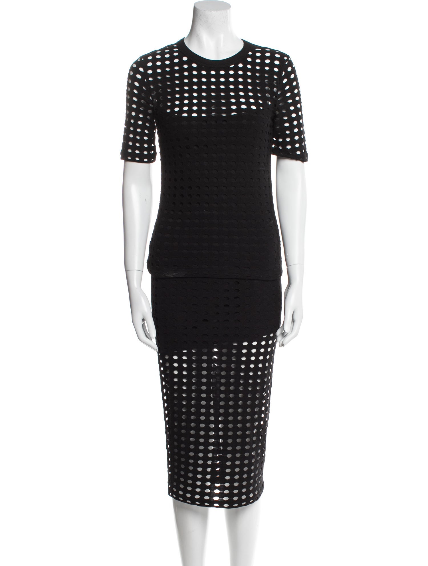 Alexanderwang.T Lasercut Accents Skirt Set