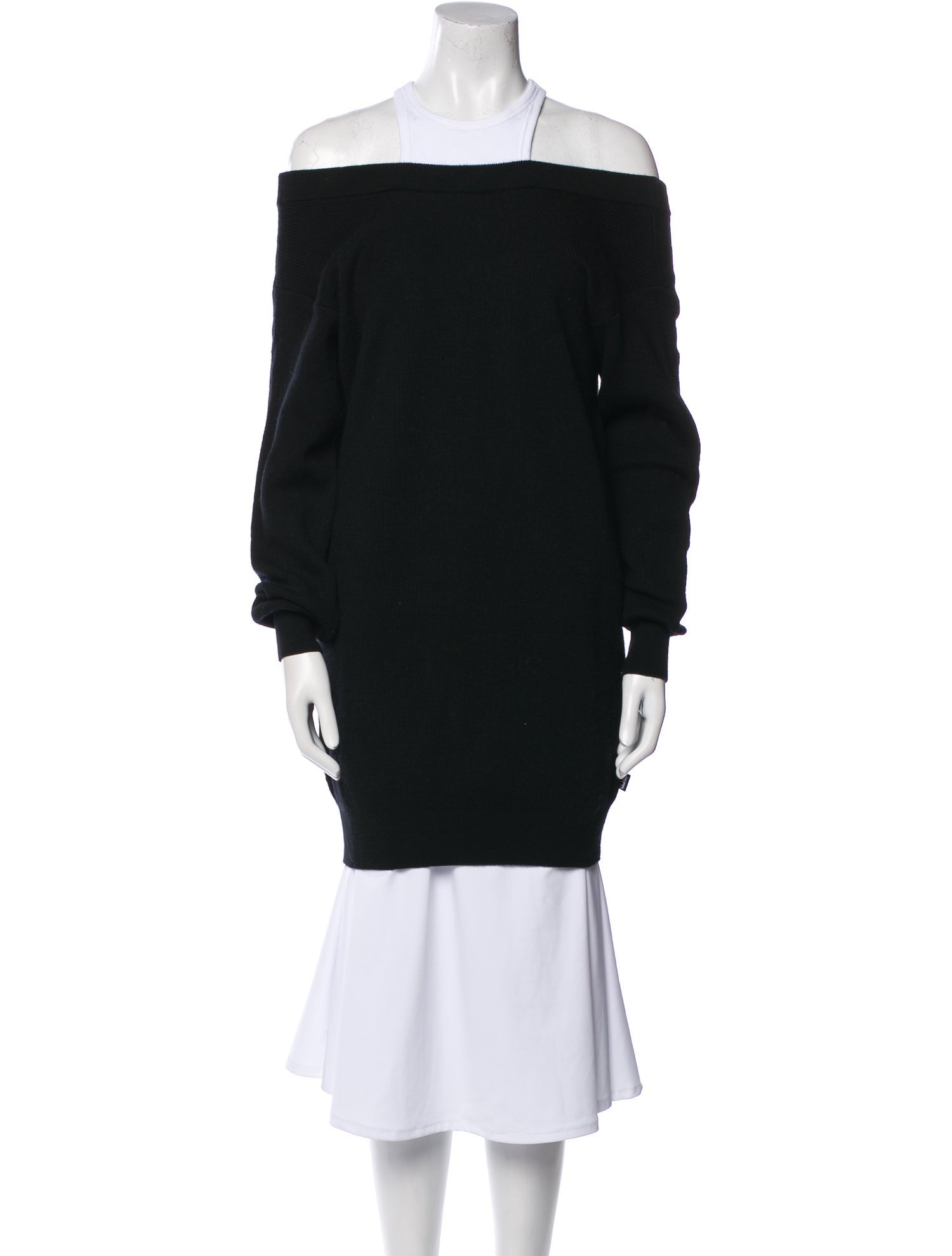 Alexanderwang.T Merino Wool Off-The-Shoulder Sweater