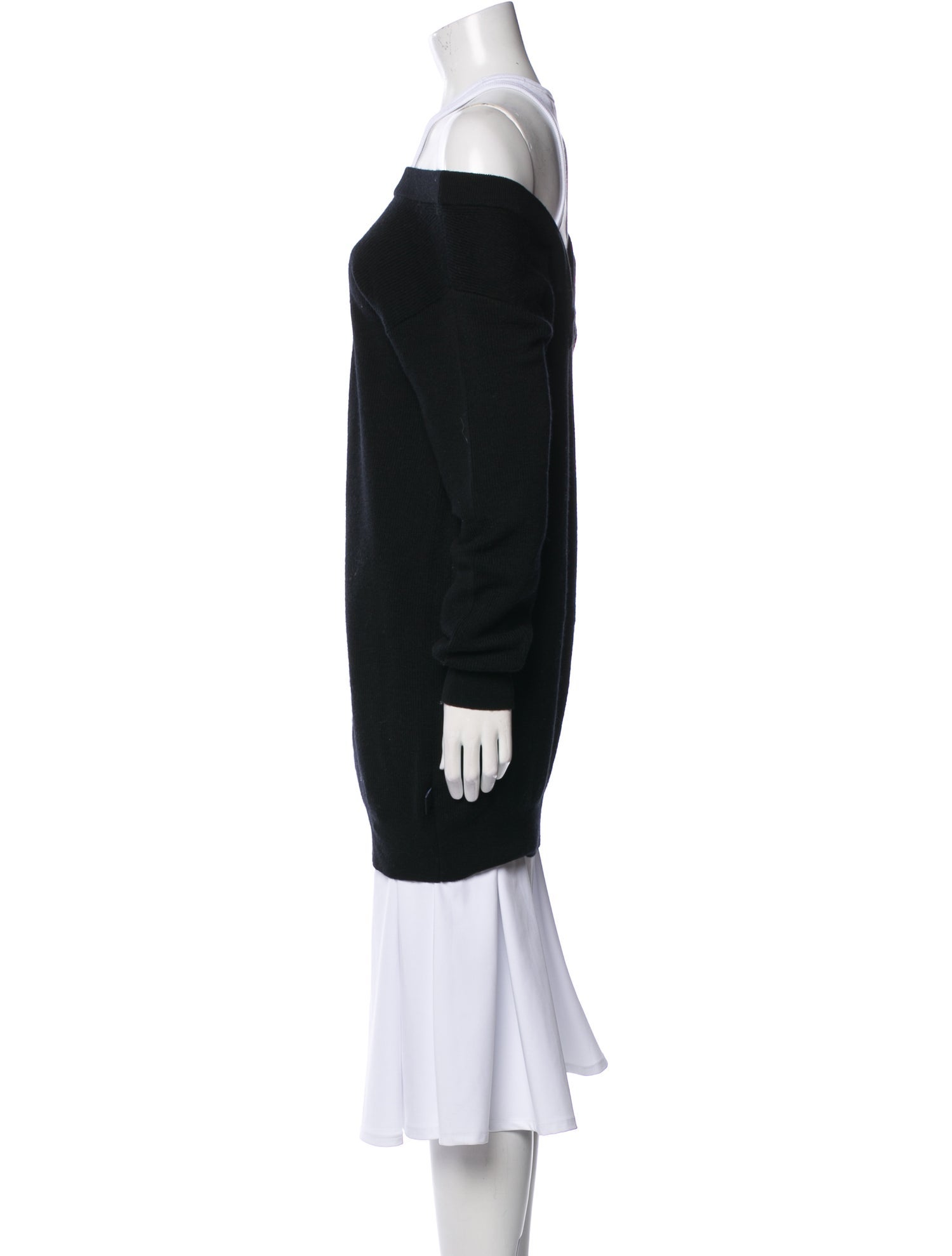 Alexanderwang.T Merino Wool Off-The-Shoulder Sweater