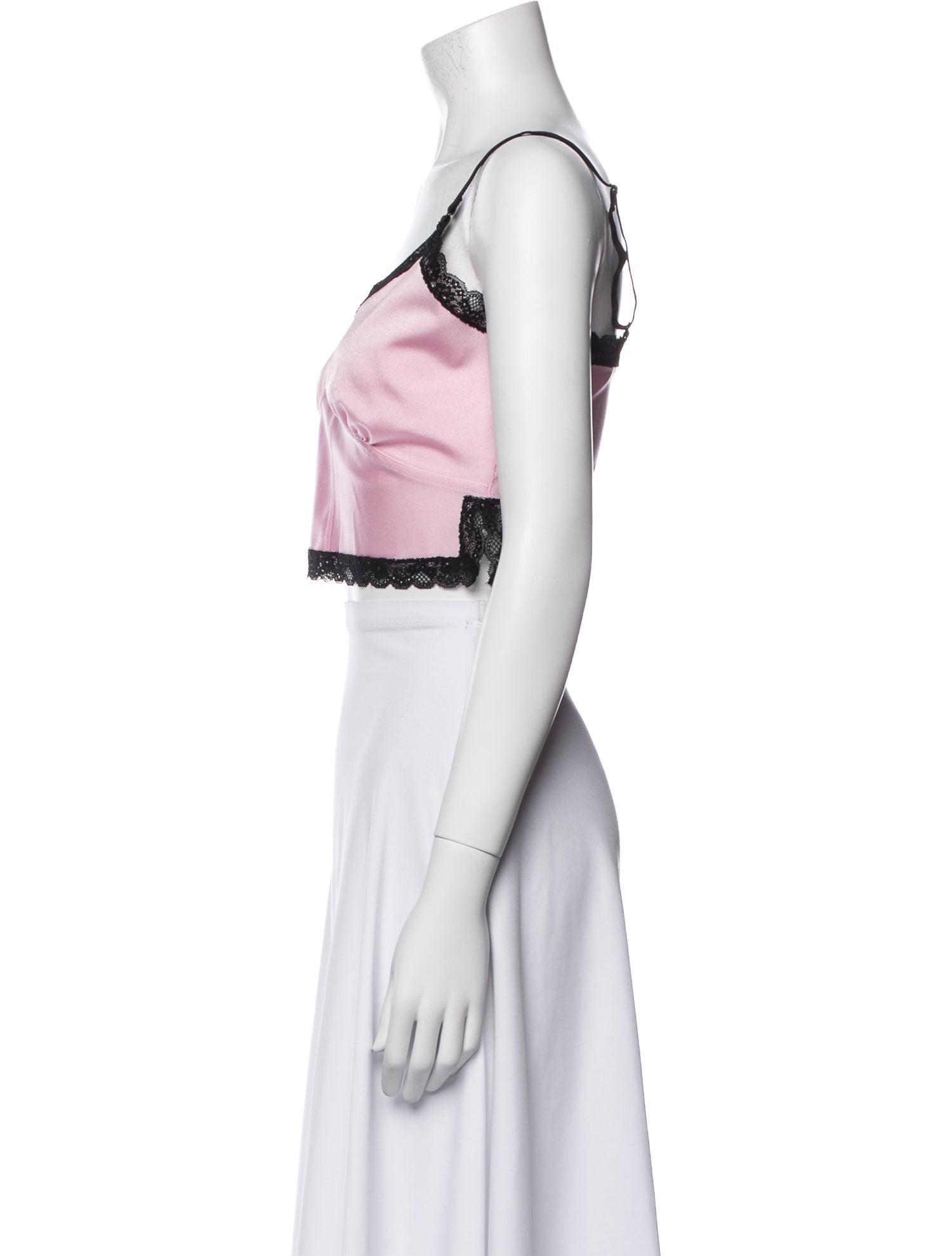 Alexanderwang.T Lace Pattern V-Neck Crop Top