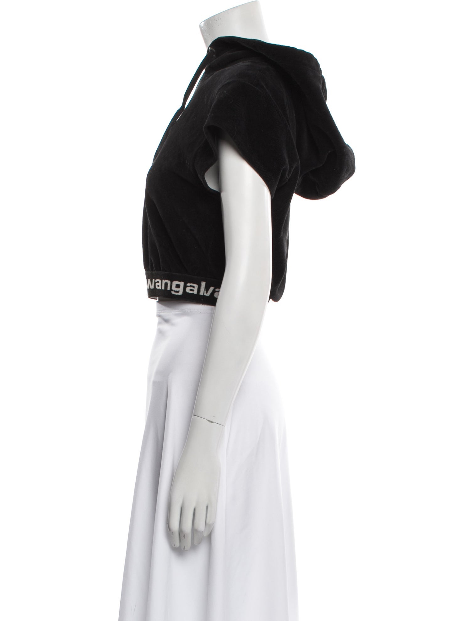 Alexanderwang.T Mock Neck Short Sleeve Crop Top