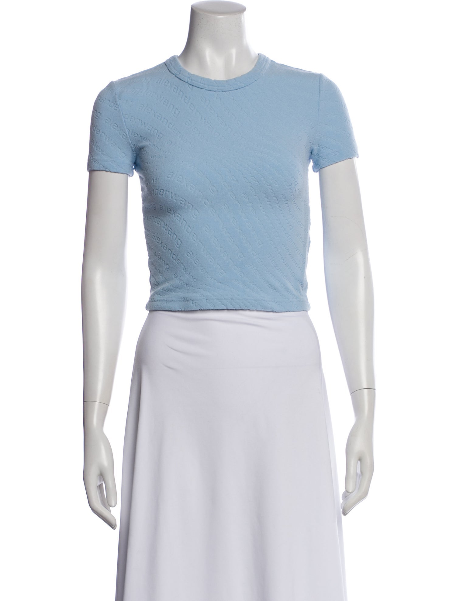 Alexanderwang.T Graphic Print Crew Neck Crop Top