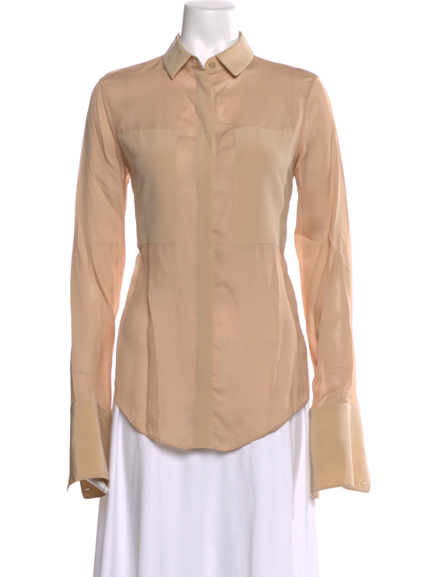 Alexanderwang.T Silk Long Sleeve Top