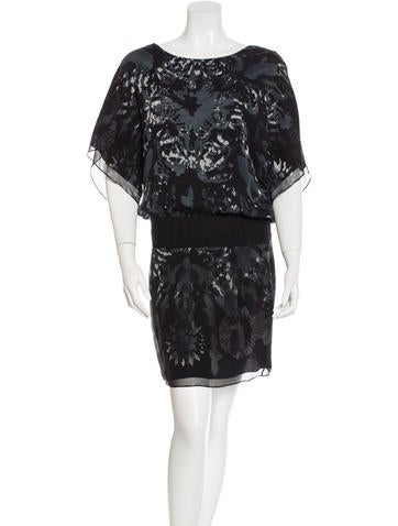 Adam Printed Silk Mini Dress