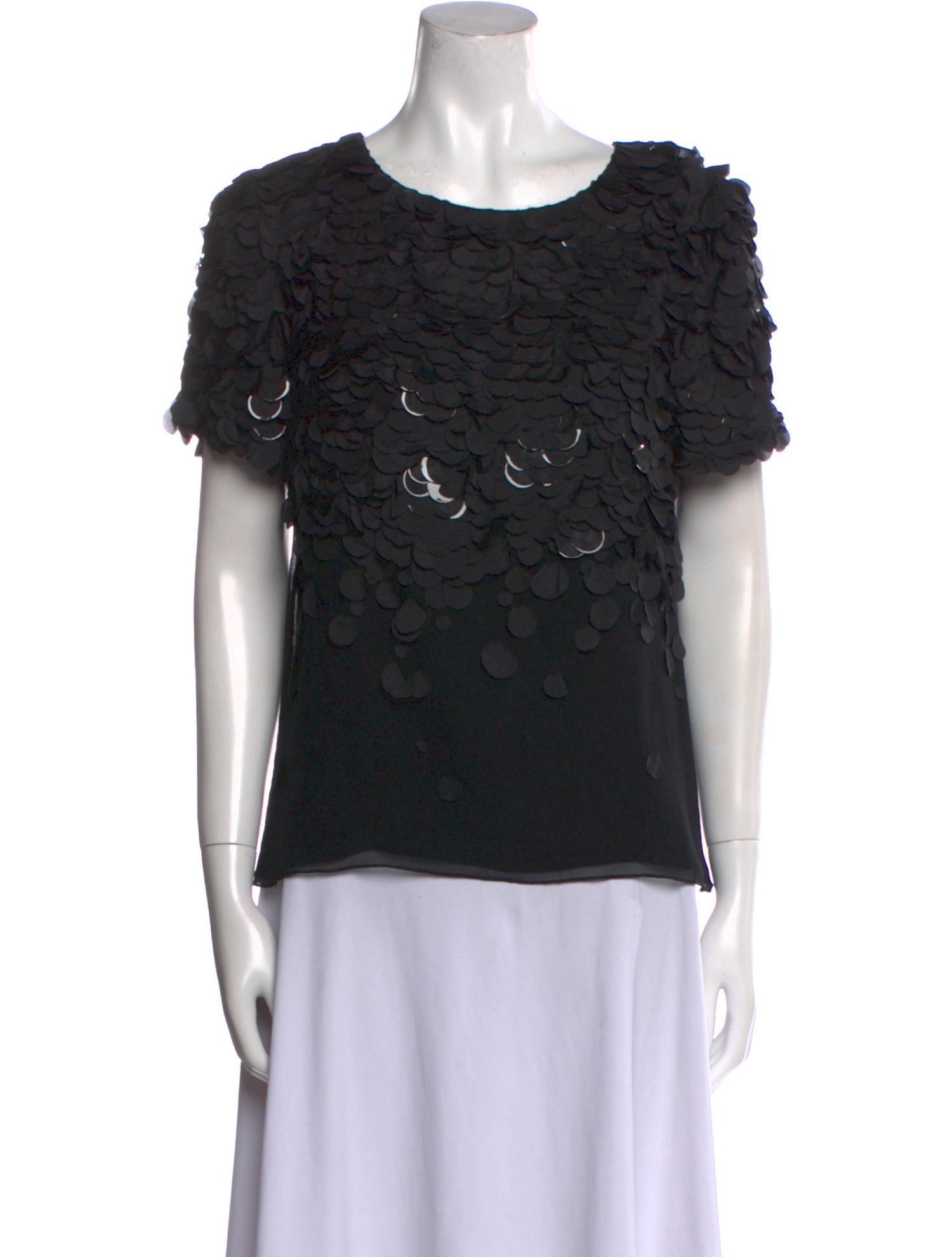 ADAM Silk Bateau Neckline Blouse