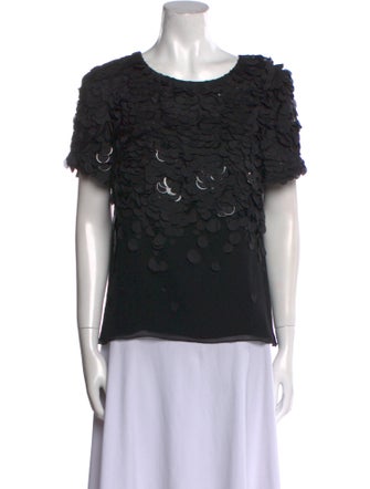 ADAM Silk Bateau Neckline Blouse