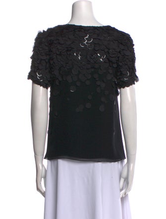 ADAM Silk Bateau Neckline Blouse