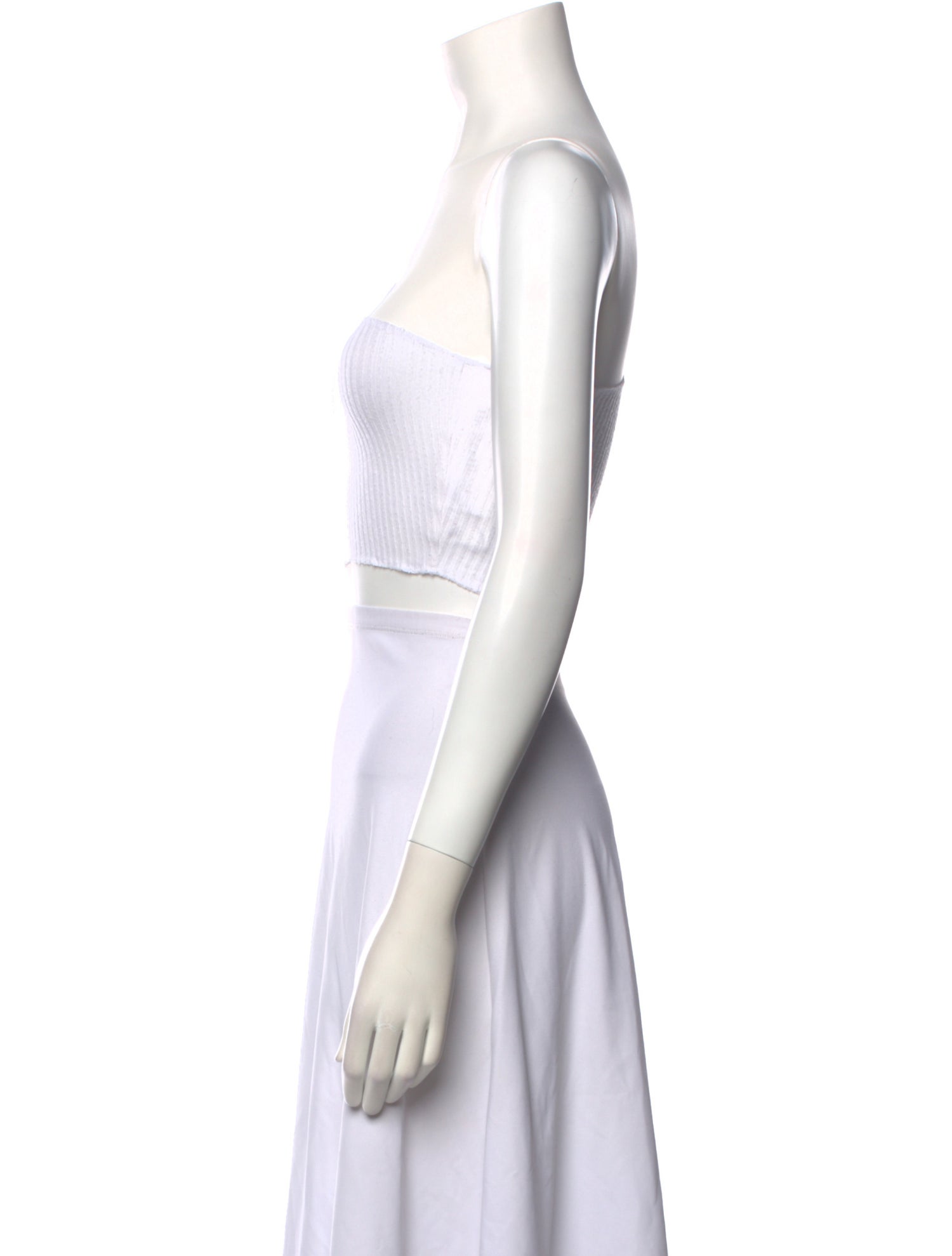 Are You Am I One-Shoulder Long Sleeve Crop Top