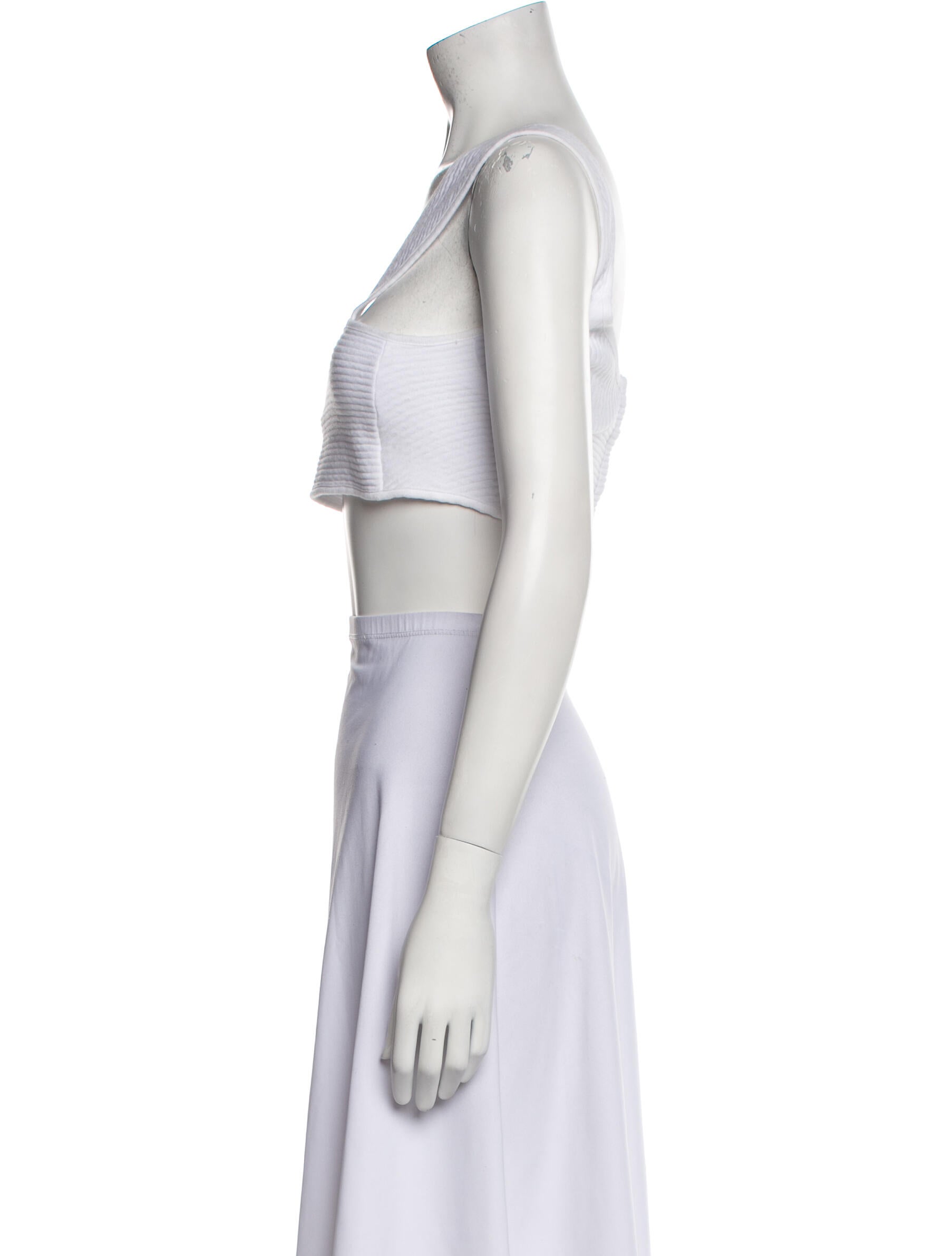 Are You Am I Square Neckline Sleeveless Crop Top