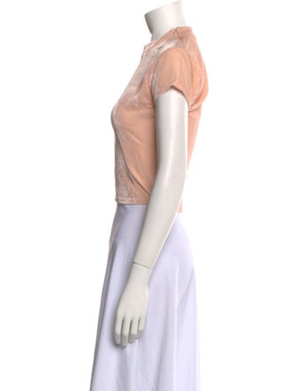 Are You Am I Mock Neck Short Sleeve Crop Top