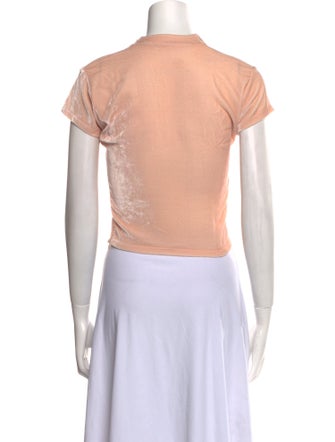 Are You Am I Mock Neck Short Sleeve Crop Top