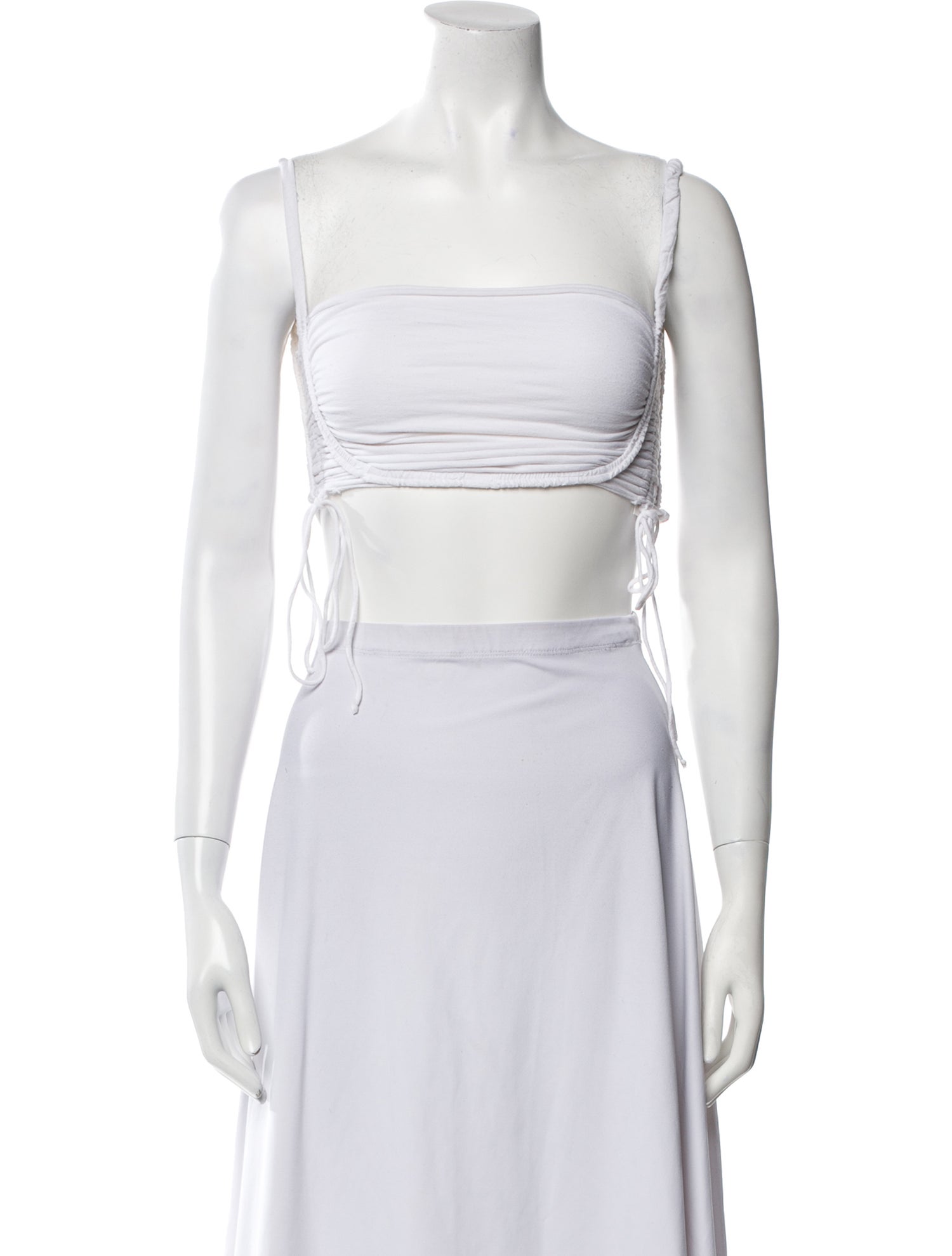Are You Am I Square Neckline Sleeveless Crop Top