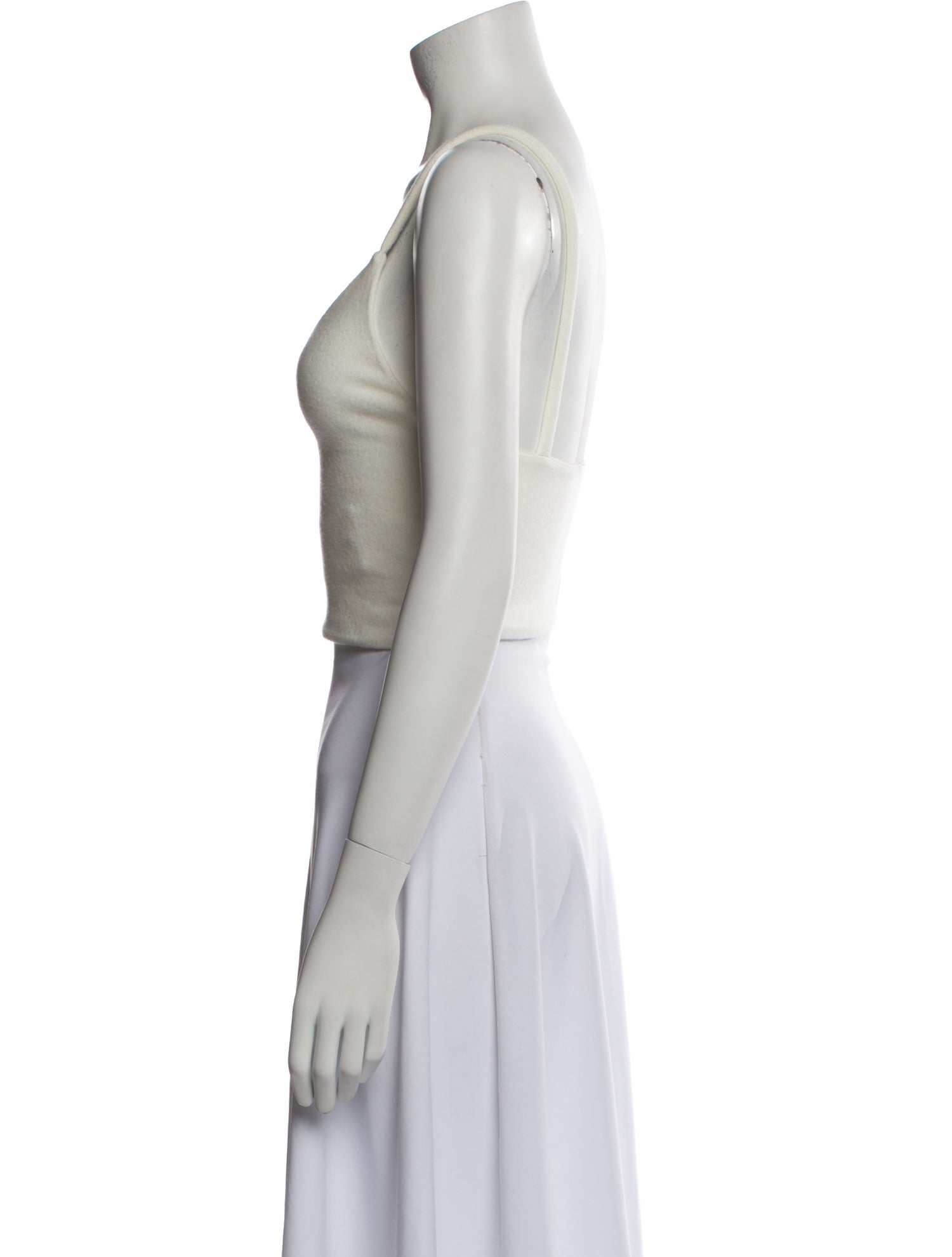 Are You Am I V-Neck Sleeveless Crop Top