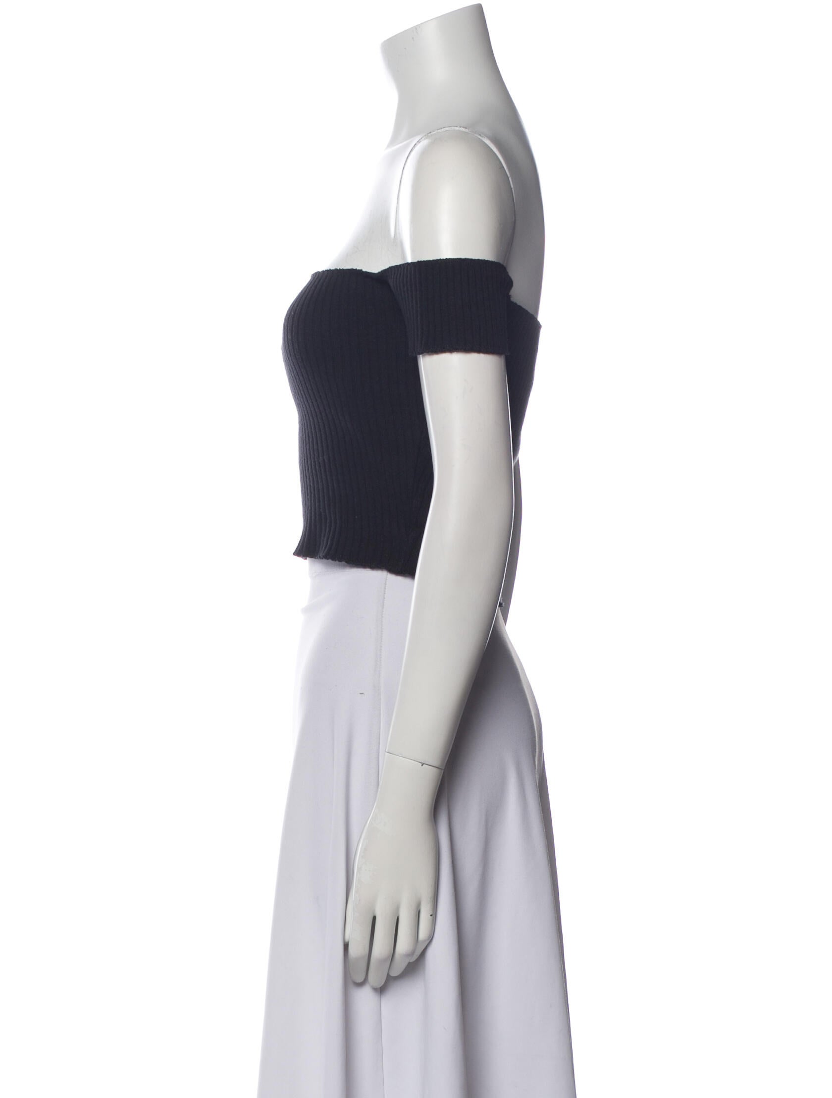 Are You Am I Off-The-Shoulder Short Sleeve Crop Top