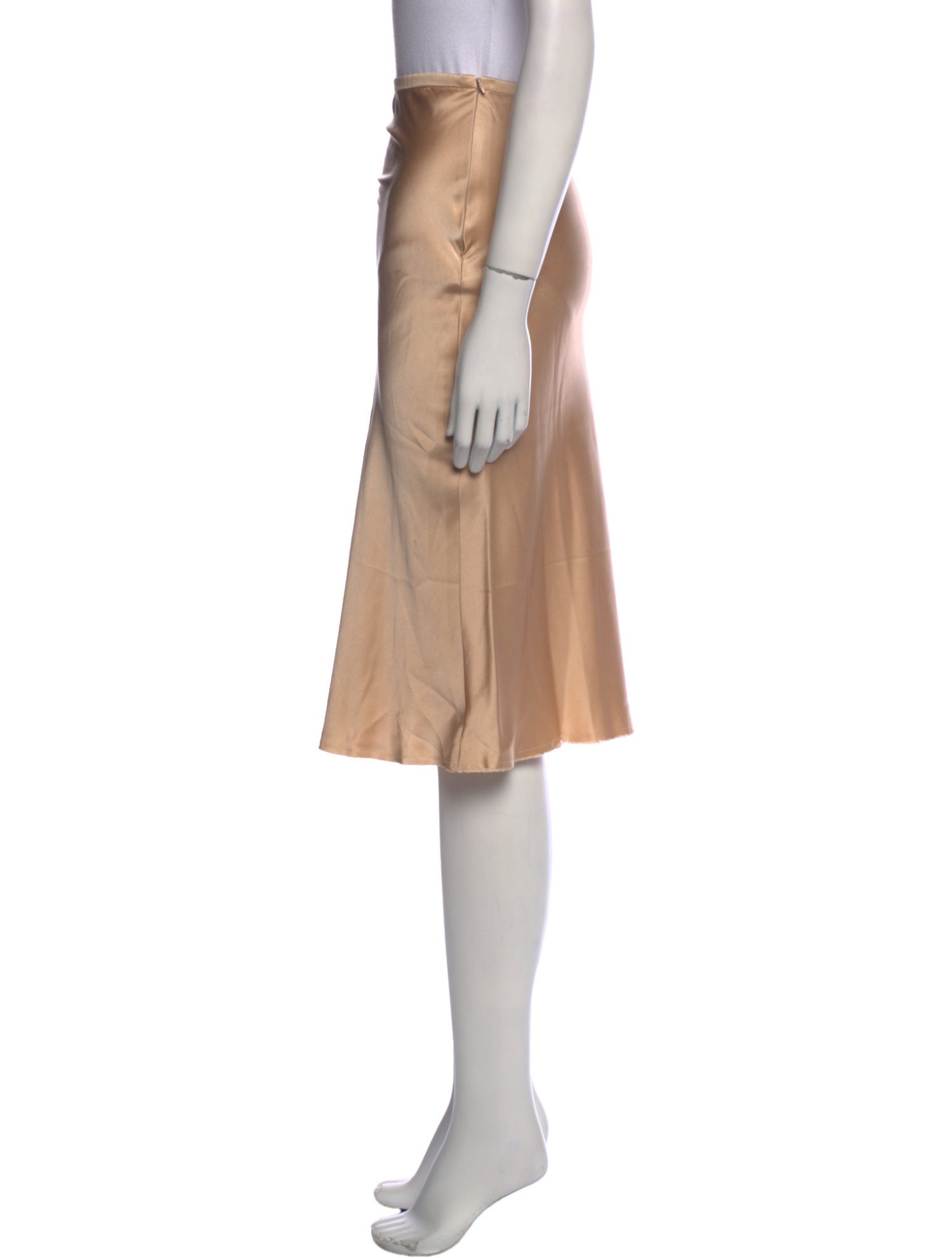 Are You Am I Silk Knee-Length Skirt