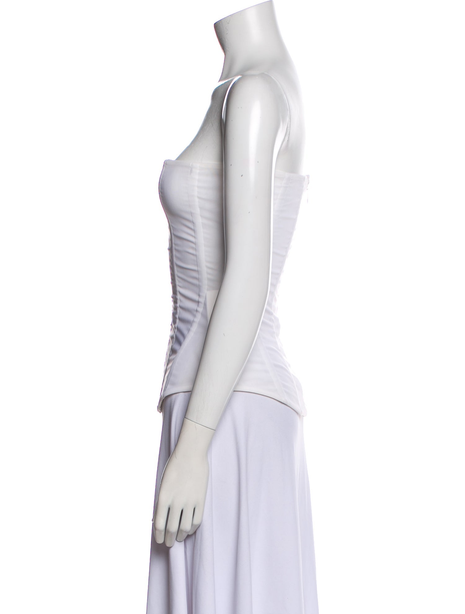 Are You Am I Nylon Strapless Crop Top