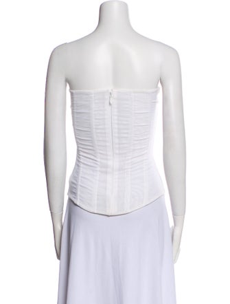 Are You Am I Nylon Strapless Crop Top