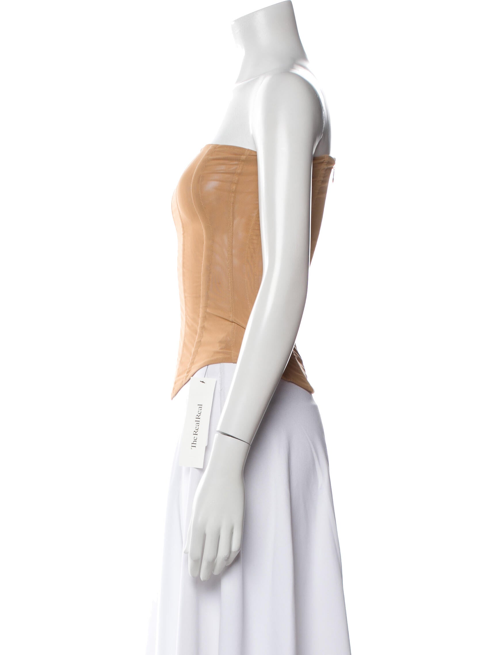 Are You Am I Strapless Crop Top