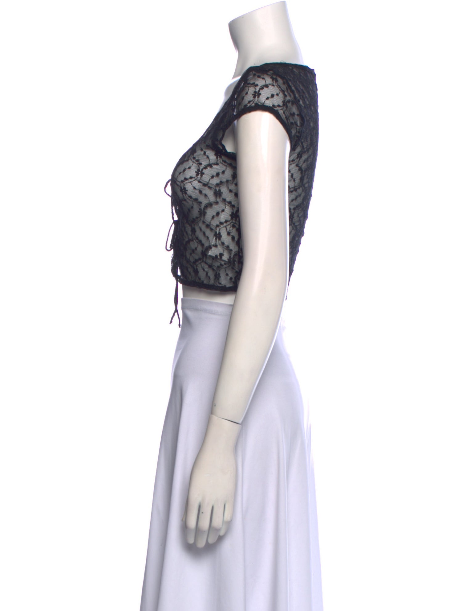 Are You Am I Scoop Neck Short Sleeve Crop Top