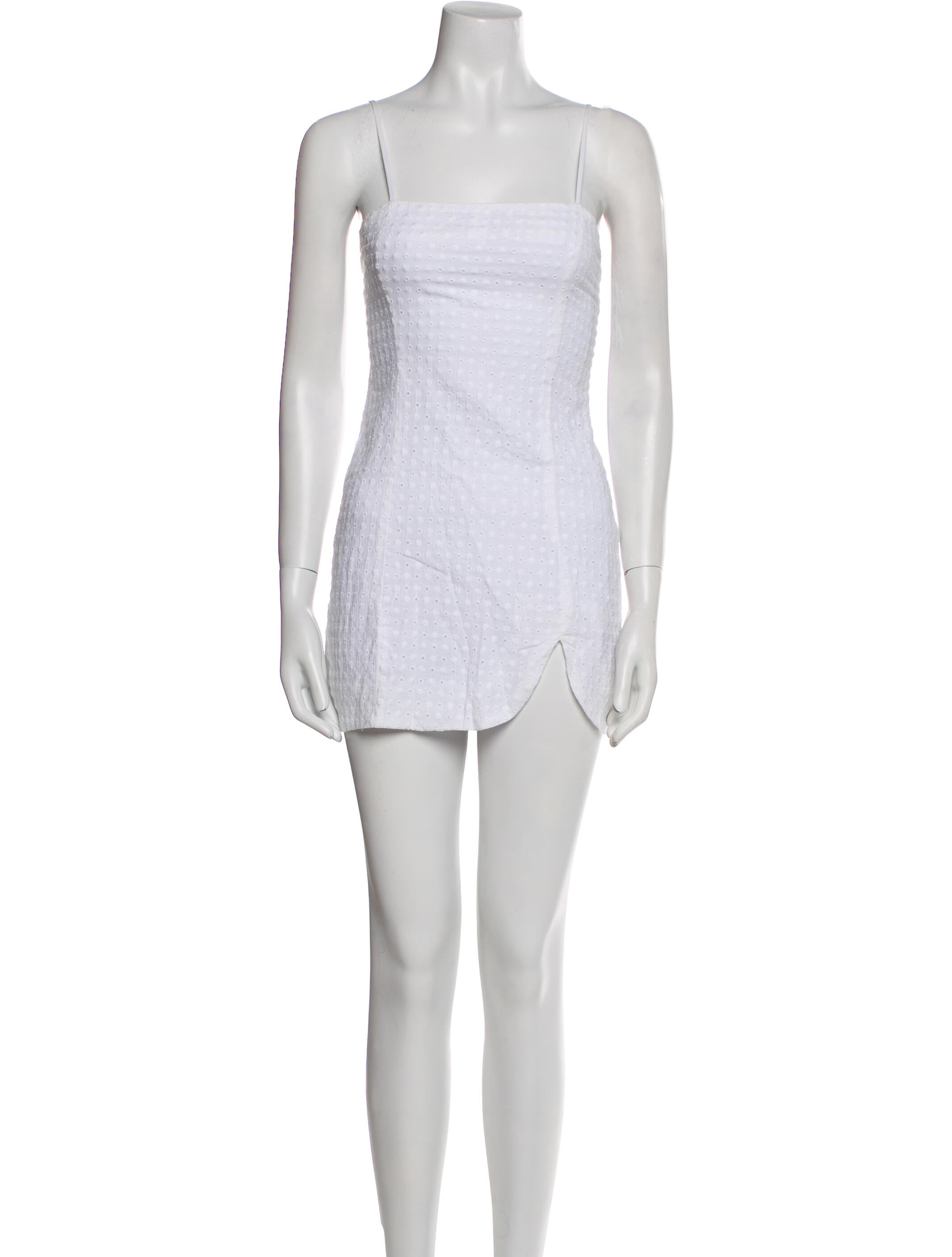 Are You Am I Square Neckline Mini Dress