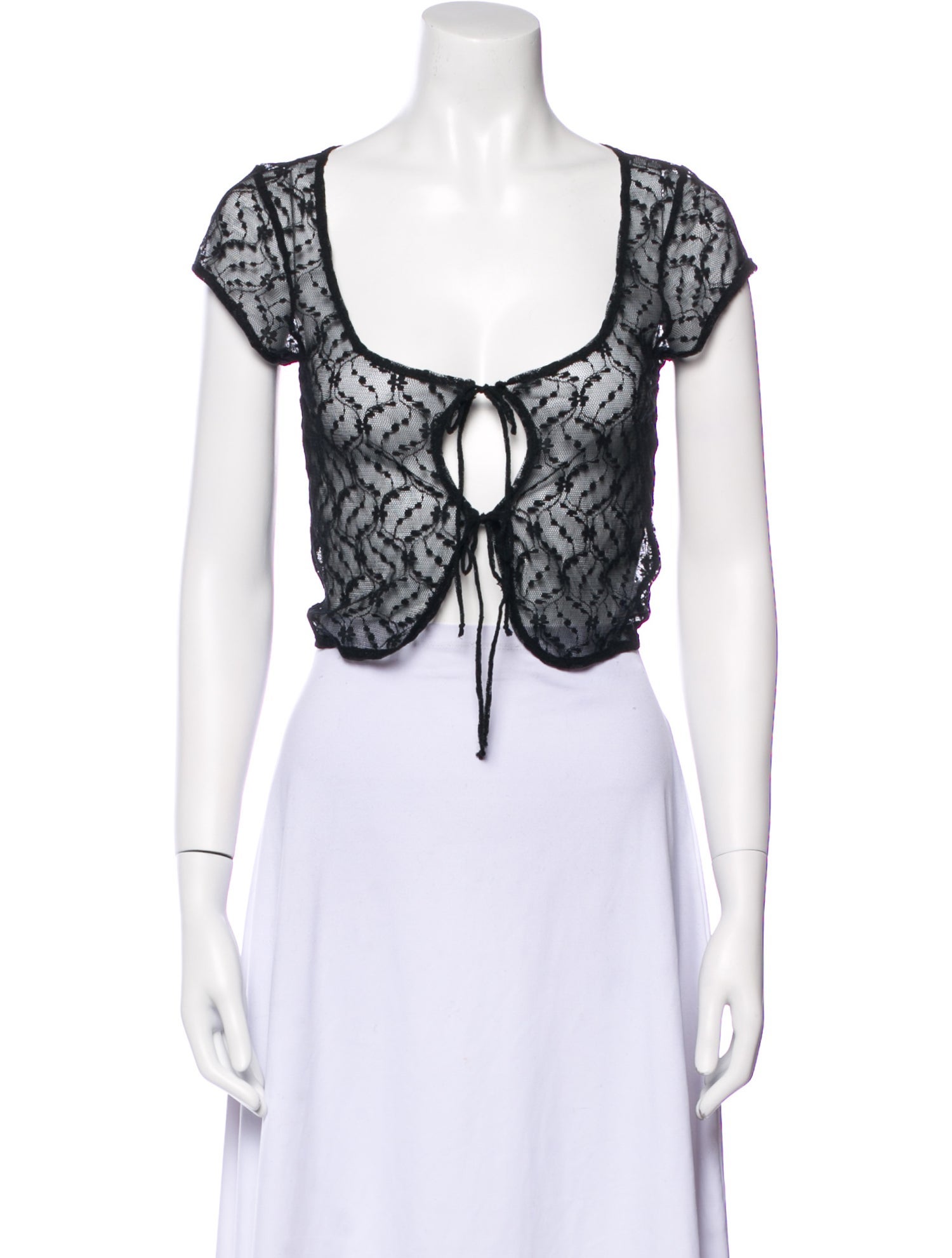 Are You Am I V-Neck Short Sleeve Crop Top