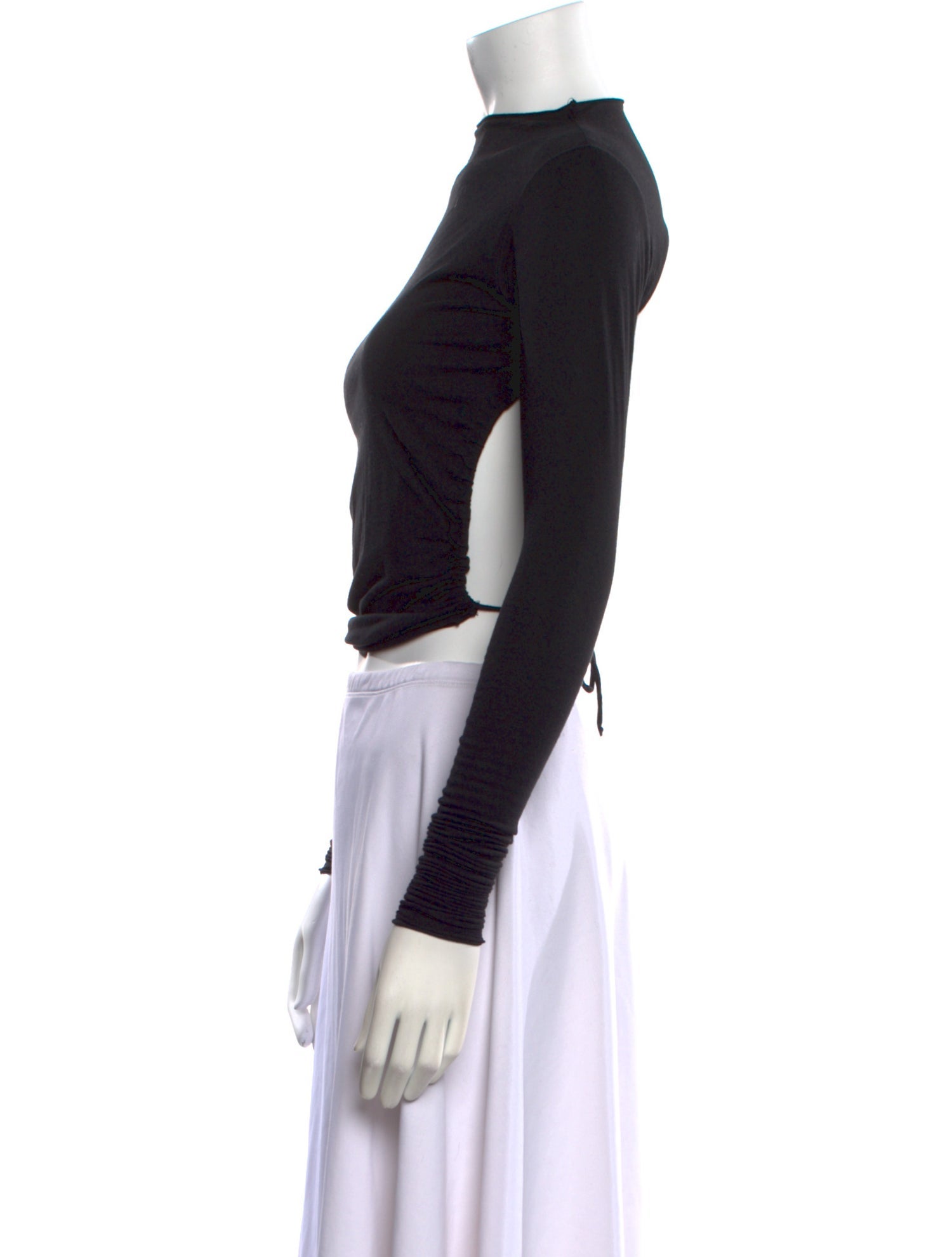 Are You Am I Mock Neck Long Sleeve Crop Top