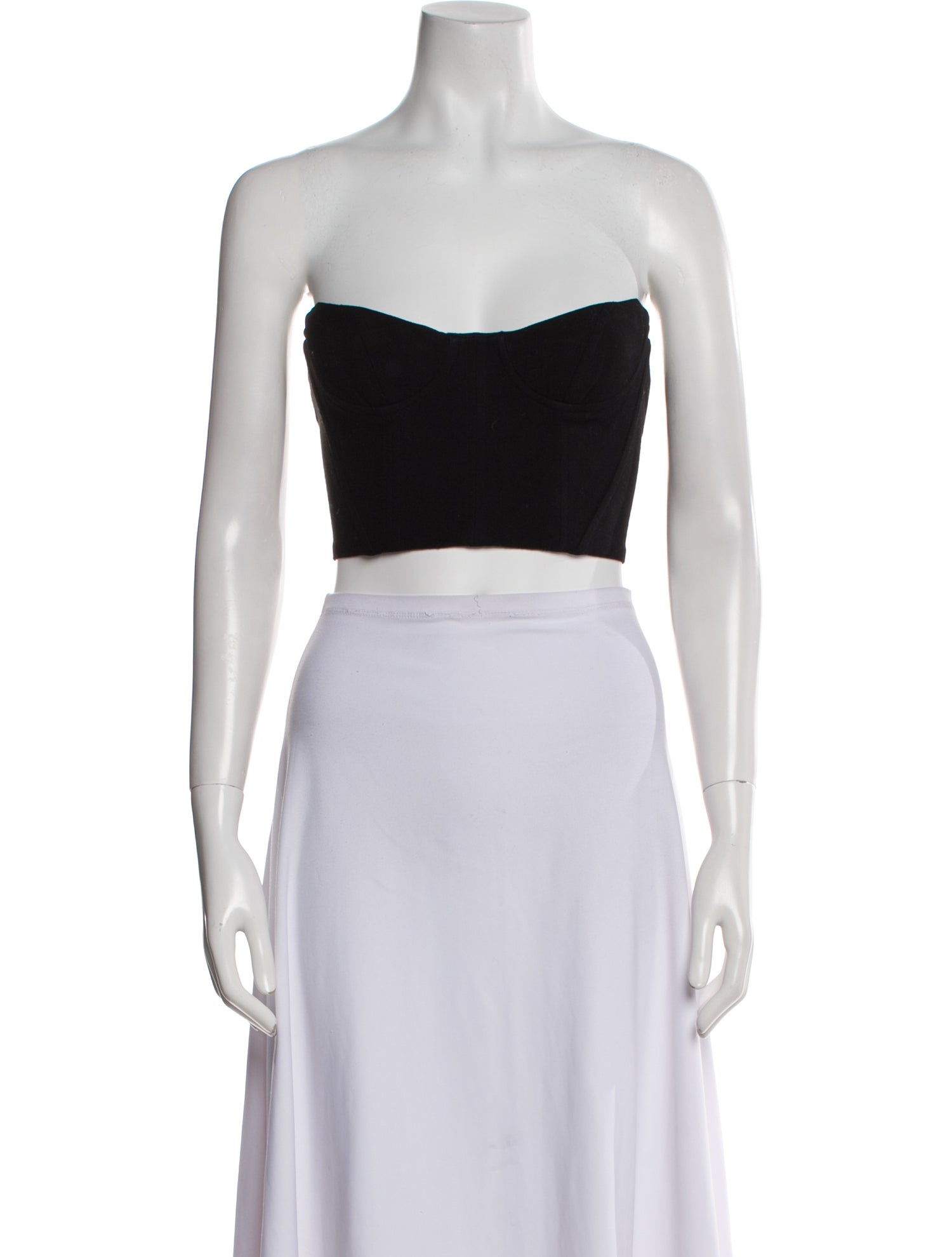 Are You Am I Silk Strapless Crop Top